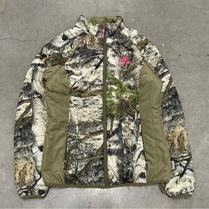 Women’s Mossy Oak Camo Zip Up Polyester Jacket Size Small Thinsilate Camouflage